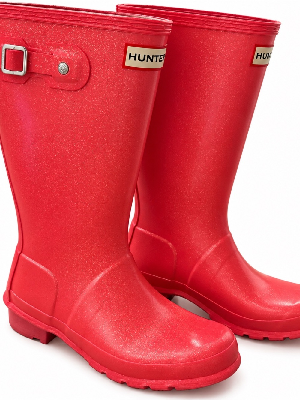 Hunter Original Kids Starcloud Pink Glitter Rain Boots US 2